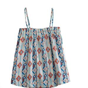 Tin Haul Womens Southwest Aztec Multi-Color 100% Tank Top